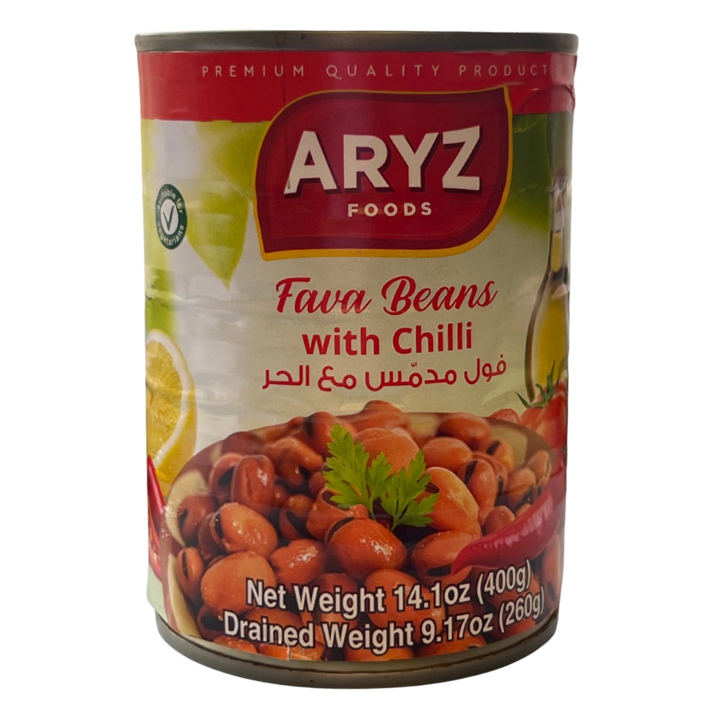 ARYZ CANNED FAVA BEANS WITH PEPPER 400GR 24/CASE