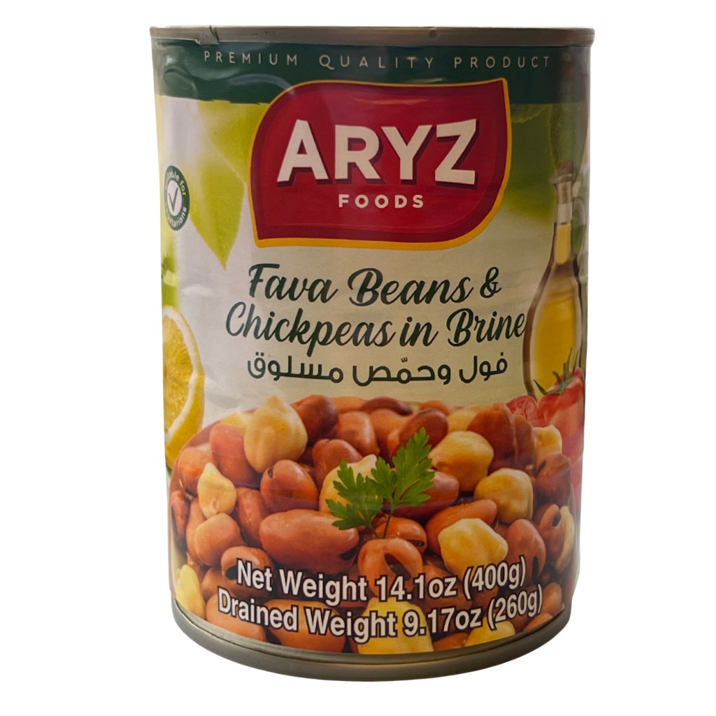 ARYZ CANNED FAVA BEANS & CHICKPEAS 400GR 24/CASE