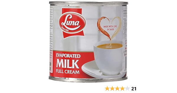 LUNA EVAPORATED MILK 170 G 48/CASE