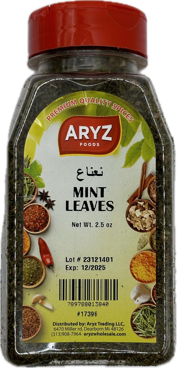 ARYZ SPICES MINT LEAVES 2 OZ 12/CASE