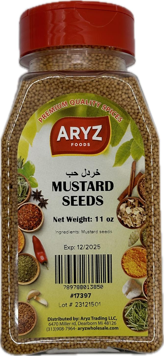 ARYZ SPICES MUSTARD SEEDS 10 OZ 12/CASE