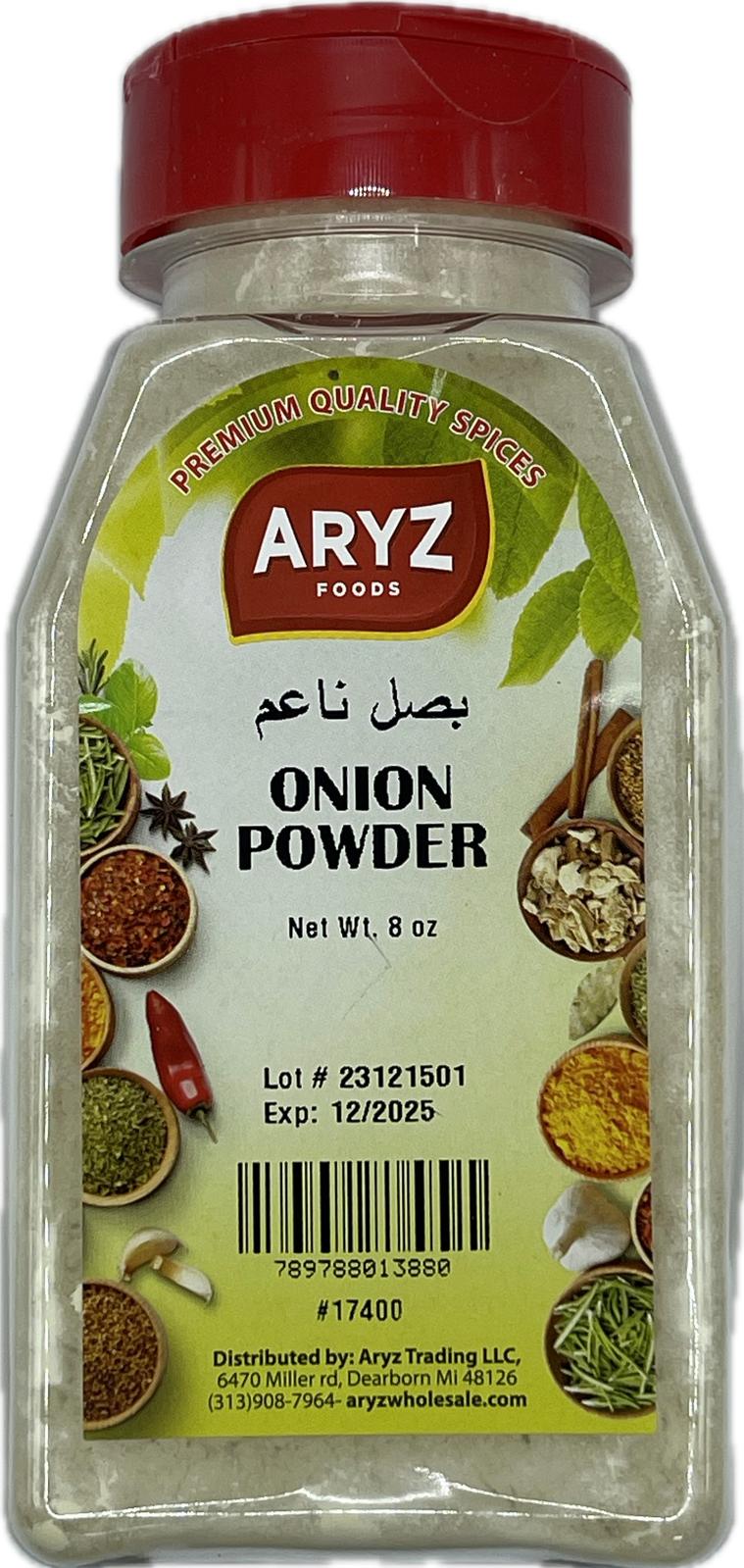 ARYZ SPICES ONION POWDER 7 OZ 12/CASE