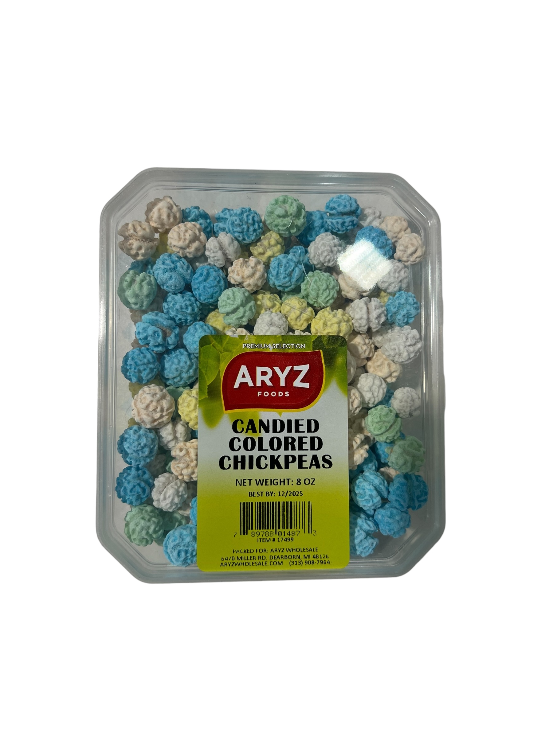 ARYZ PACKAGED CHICKPEAS CANDIED SP 8 OZ 12/CASE
