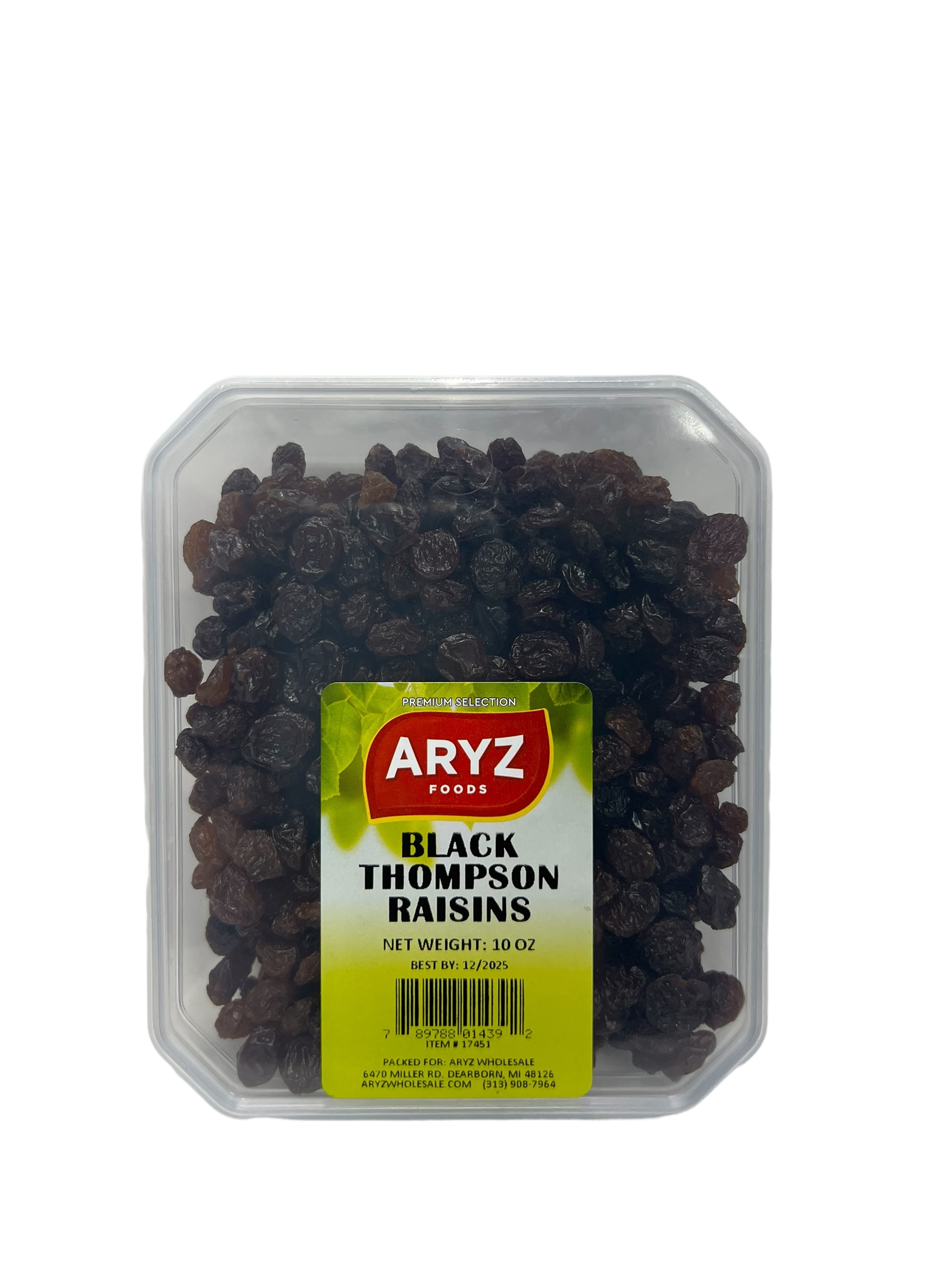 ARYZ PACKAGED RAISINS BLACK THOMPSON SP 10 OZ 12/CASE