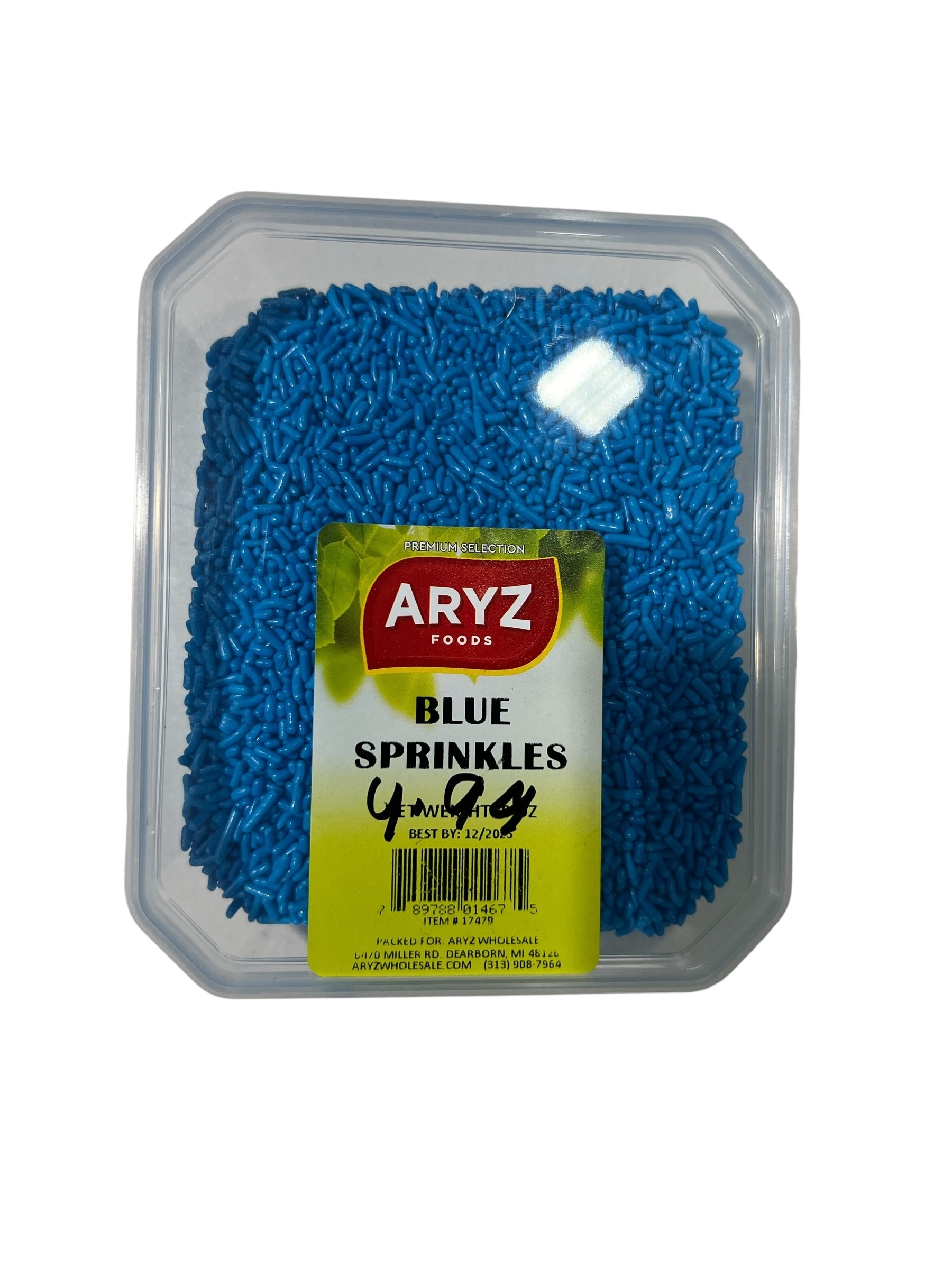 ARYZ PACKAGED SPRINKLES BLUE SP 8 OZ 12/CASE