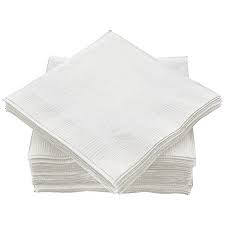 RIGHT CHOICE BEVERAGE NAPKINS - WHITE 8.5"X8.5" (4