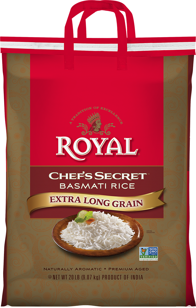 RICE ROYAL CHEF SECRET  BASMATI 20LB 1/CASE.