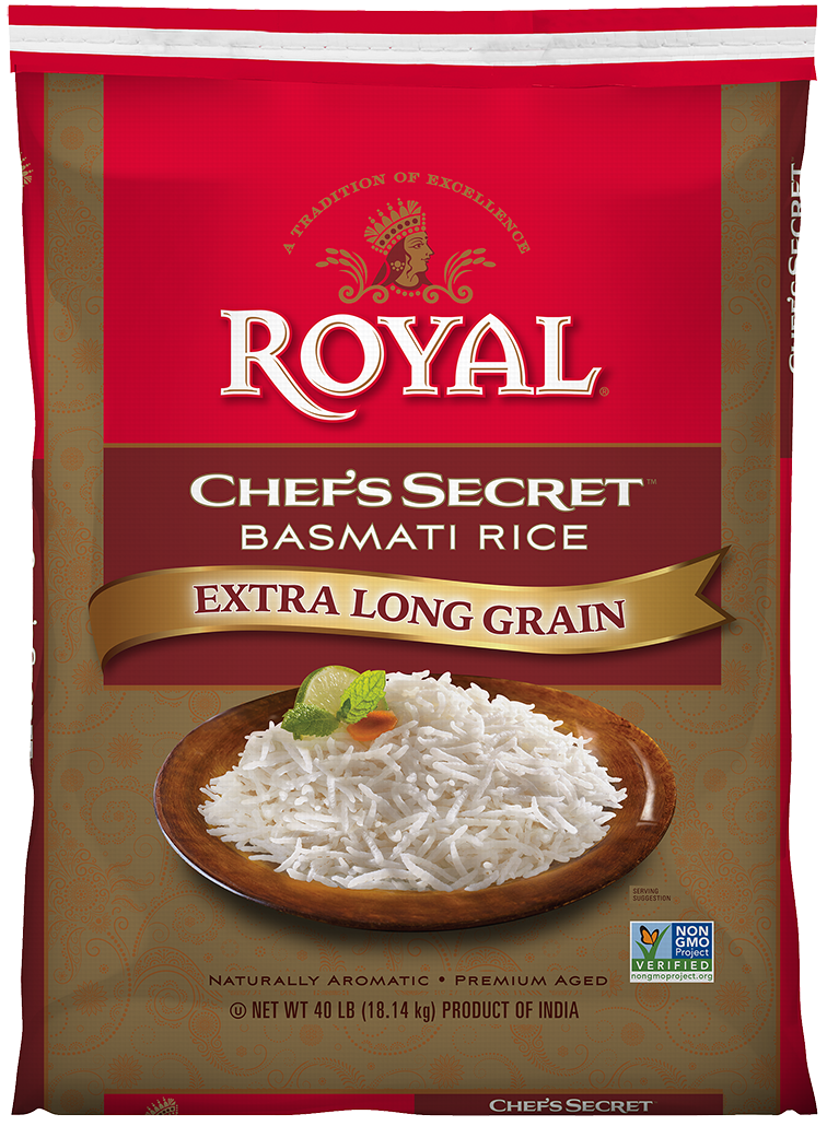 ROYAL BASMATI RICE CHEF SECRET 40 LB 1/CASE.