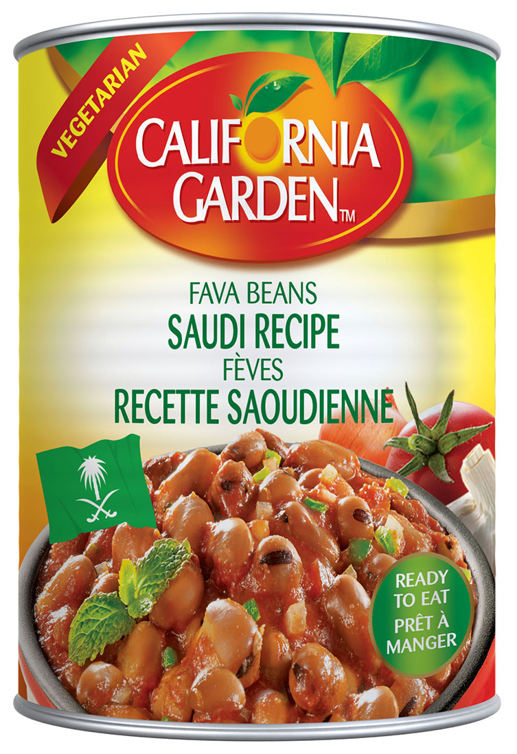 CALIFORNIA GARDEN FAVA BEANS PEELED SAUDI RECIPE 450G 24/CASE