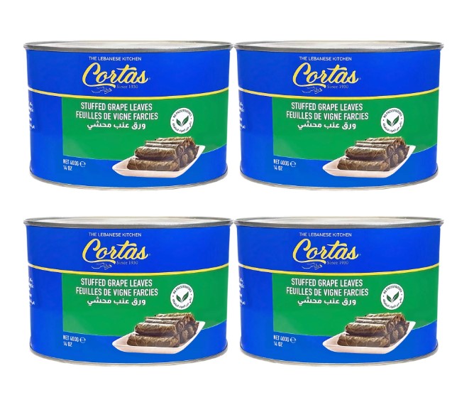 CORTAS GRAPE LEAVES STUFFED 400 G 24/CASE
