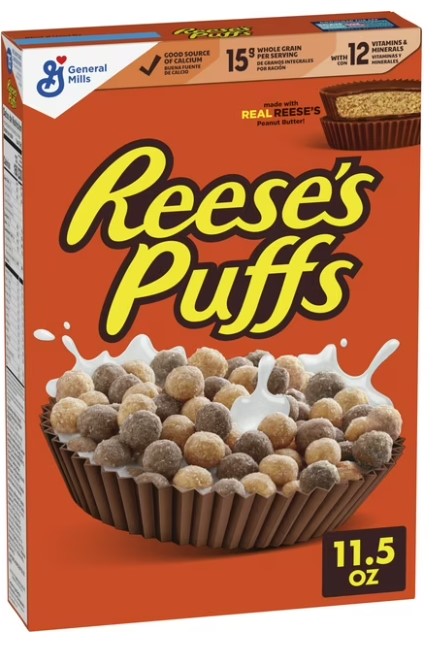 GENERAL MILLS REESES PUFF CEREAL MID 11.50 OZ 12CT