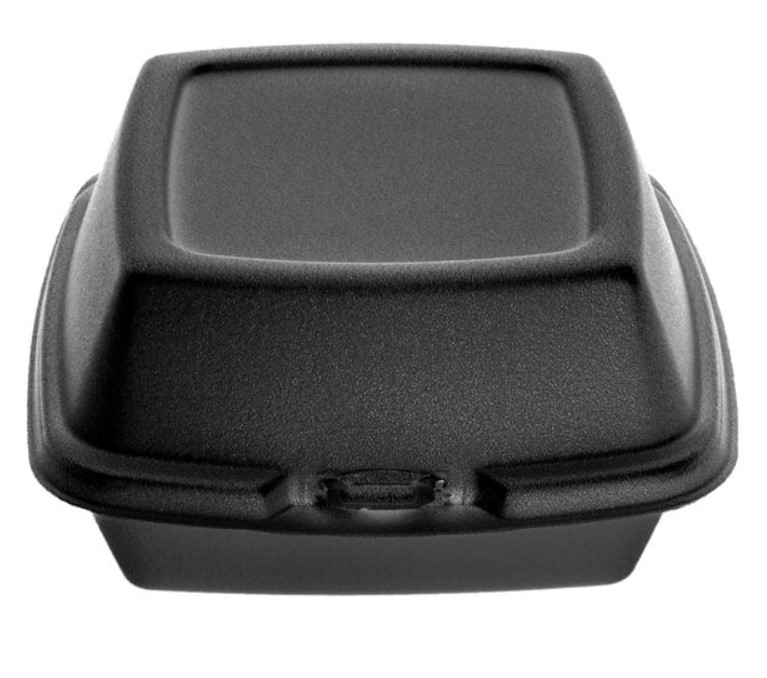 DART FOAM HINGED CONT - BLACK HAMBURGER 6X6X3 (500
