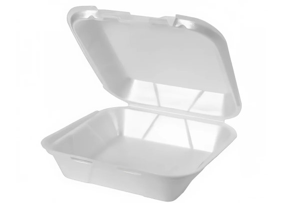 GENPAK STYROFOAM CONT WHITE 1-COMP 8X8X3 (200 CT)