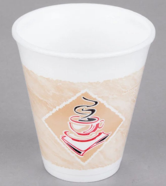 DART FOAM CUPS - CAFÉ G 12 OZ (1000 CT) #12X16G