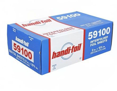 HFA ALUM HANDI-FOIL INTERFOLDED FOIL SHEETS - 9"X1