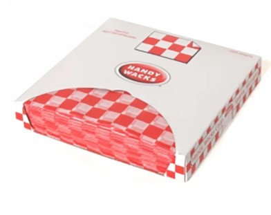 HANDY WACKS RED CHECK SANDWICH WRAP 16X16 (1000 CT