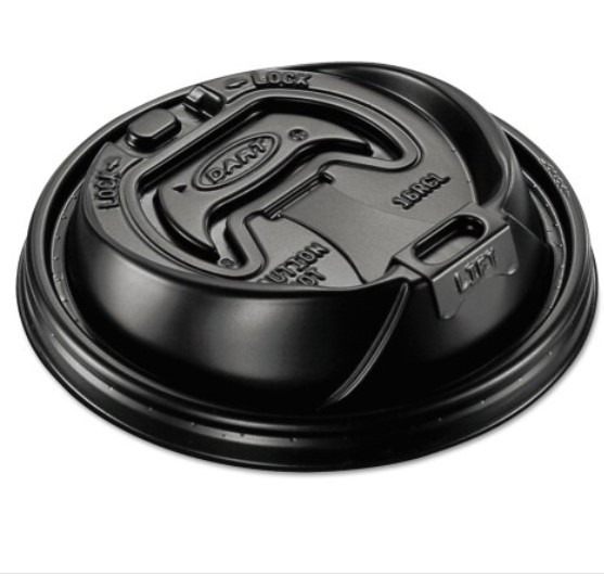 DART LID DOME OPTIMA RECLOSABLE - BLACK (1000 CT)
