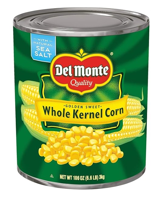 DEL MONTE WHOLE KERNEL CORN 6LB 6/CASE