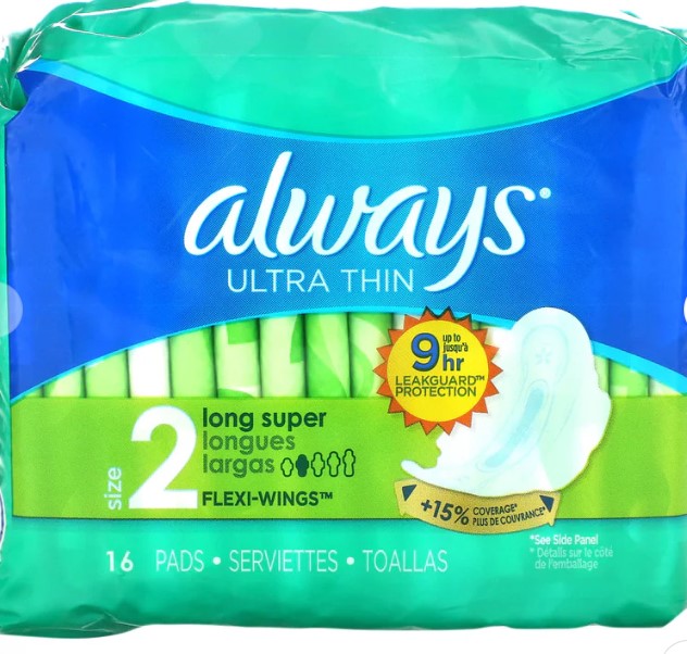ALWAYS ULTRA THIN LONG SUPER FLEXI WINGS 16CT 12/C