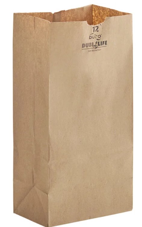 DURO PAPER BAGS BROWN 12LB (500 CT) #18412