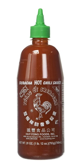 SRIRACHA HOT CHILI SAUCE HUY FONG 28OZ 12/CASE