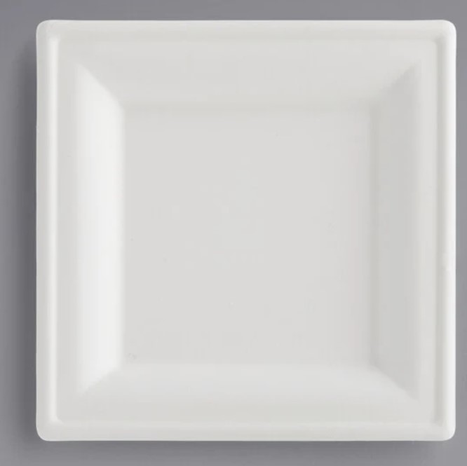 CHAMPWARE PLATES MOLDED FIBER SQUARE - WHITE 6" (5