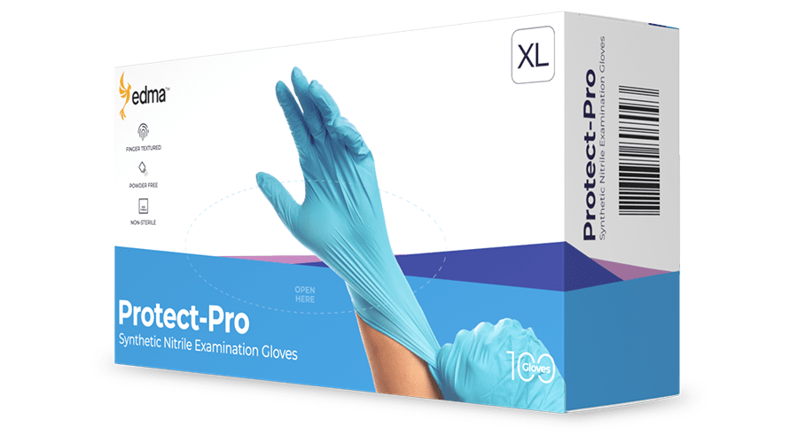 EDMA NITRILE BLUE GLOVES SIZE XL 1000/CASE