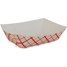 SOUTHERN CHAMPION FOOD TRAY - RED CHECKED 2 LB (10