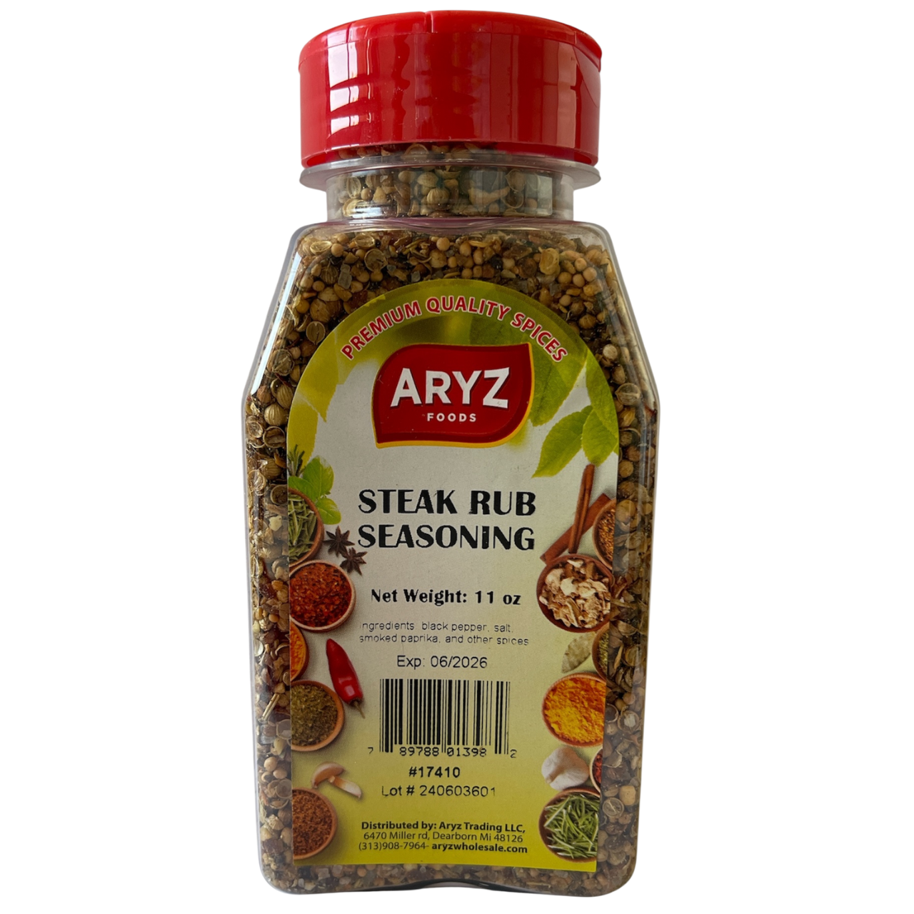 ARYZ SPICES STEAK SEASONING 11OZ 12/CASE
