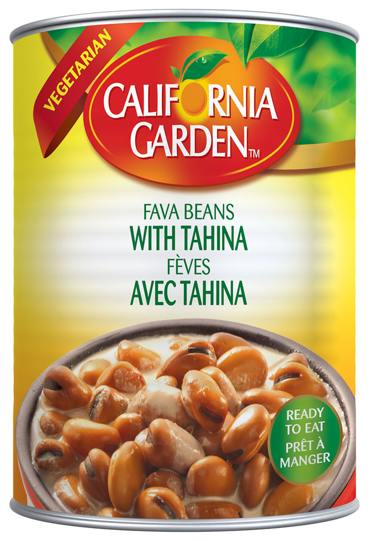 CALIFORNIA GARDEN FAVA BEANS TAHINI FLV 16 OZ 24/C