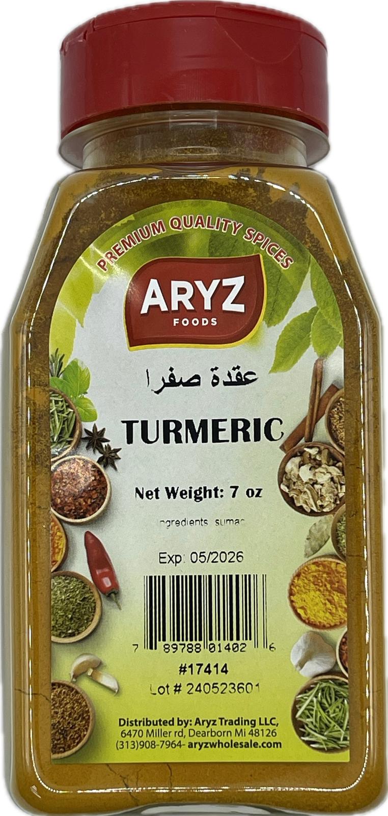 ARYZ SPICES TURMERIC 7OZ 12/CASE