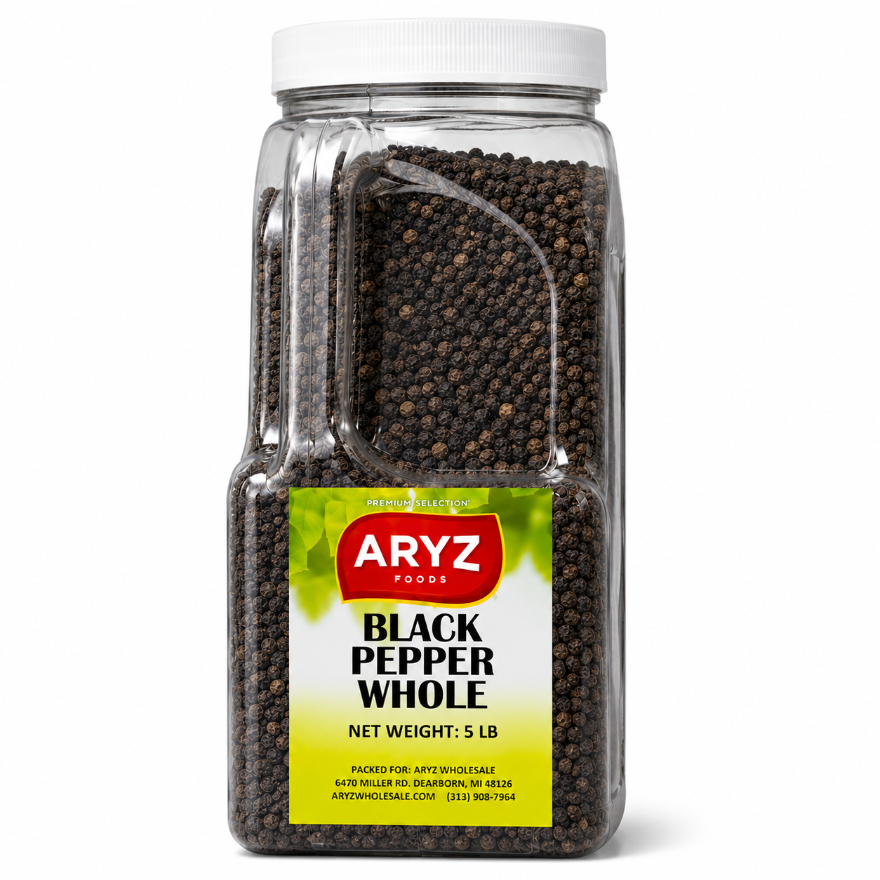 ARYZ SPICES BLACK PEPPER WHOLE 5 LB
